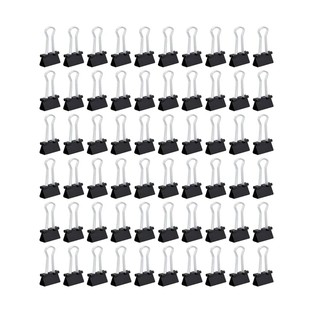 Amazon Basics 19mm黑色長尾夾60個裝商品實物照片