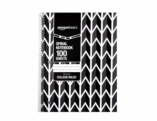 Amazon Basics 100張大學橫線線圈筆記本五本裝｜商品實物照片2